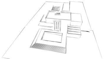 soyut mimari duvar kağıdı tasarımı, dijital konsept arkaplan