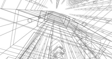 soyut mimari duvar kağıdı tasarımı, dijital konsept arkaplan