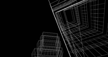 soyut mimari duvar kağıdı tasarımı, dijital konsept arkaplan