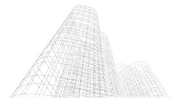 soyut mimari duvar kağıdı tasarımı, dijital konsept arkaplan