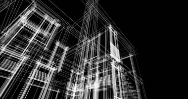 soyut mimari duvar kağıdı tasarımı, dijital konsept arkaplan