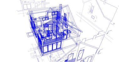 soyut mimari duvar kağıdı tasarımı, dijital konsept arkaplan