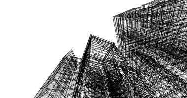 soyut mimari duvar kağıdı tasarımı, dijital konsept arkaplan