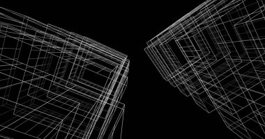 soyut mimari duvar kağıdı tasarımı, dijital konsept arkaplan