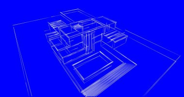 soyut mimari duvar kağıdı tasarımı, dijital konsept arkaplan