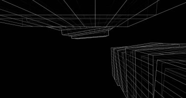 soyut mimari duvar kağıdı tasarımı, dijital konsept arkaplan