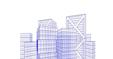 soyut mimari duvar kağıdı tasarımı, dijital konsept arkaplan