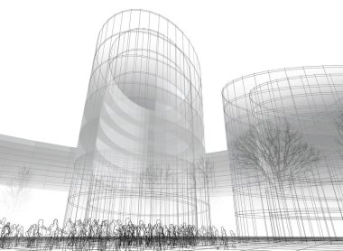 soyut mimari duvar kağıdı tasarımı, dijital konsept arkaplan