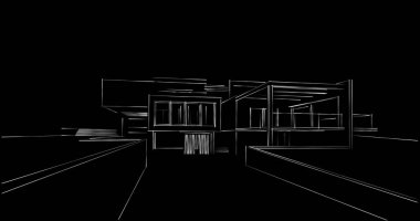 soyut mimari duvar kağıdı tasarımı, dijital konsept arkaplan