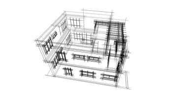 soyut mimari duvar kağıdı tasarımı, dijital konsept arkaplan