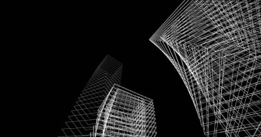 soyut mimari duvar kağıdı tasarımı, dijital konsept arkaplan