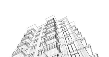 soyut mimari duvar kağıdı tasarımı, dijital konsept arkaplan