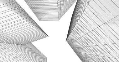 soyut mimari duvar kağıdı tasarımı, dijital konsept arkaplan