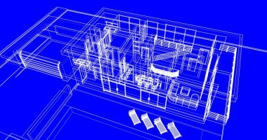 soyut mimari duvar kağıdı tasarımı, dijital konsept arkaplan