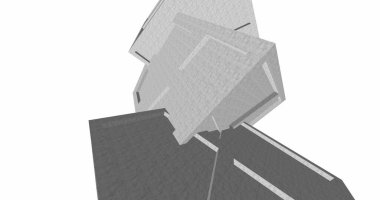 minimal geometrik şekiller, mimari çizgiler