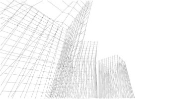 soyut mimari duvar kağıdı tasarımı, dijital konsept arkaplan