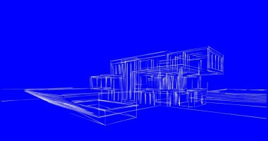 soyut mimari duvar kağıdı tasarımı, dijital konsept arkaplan