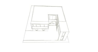 Arkaplanda mimari bina 3d illüstrasyon