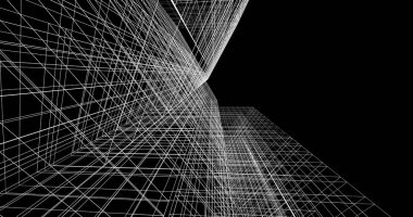 soyut mimari duvar kağıdı tasarımı, dijital konsept arkaplan