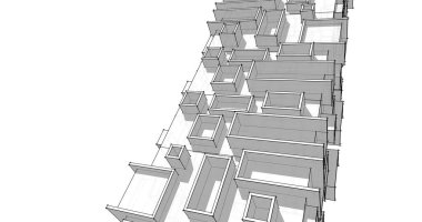 soyut mimari duvar kağıdı tasarımı, dijital konsept arkaplan