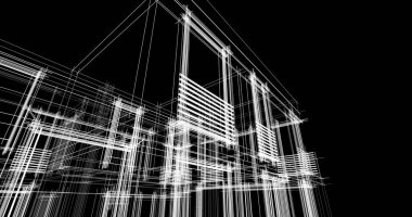 soyut mimari duvar kağıdı tasarımı, dijital konsept arkaplan
