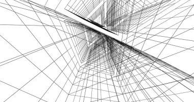 soyut mimari duvar kağıdı tasarımı, dijital konsept arkaplan