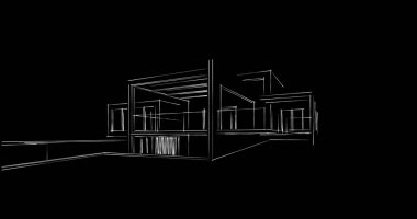 soyut mimari duvar kağıdı tasarımı, dijital konsept arkaplan