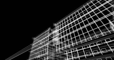 soyut mimari duvar kağıdı tasarımı, dijital konsept arkaplan