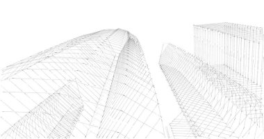 soyut mimari duvar kağıdı tasarımı, dijital konsept arkaplan