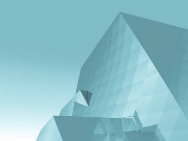 Mimari sanat konseptinde soyut çizgiler, minimum geometrik şekiller. 