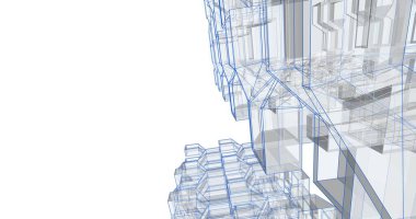 soyut mimari duvar kağıdı tasarımı, dijital konsept arkaplan