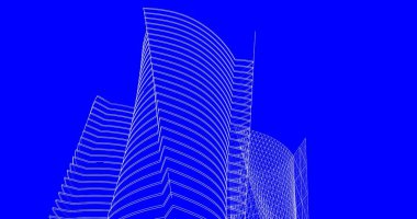 soyut mimari duvar kağıdı tasarımı, dijital konsept arkaplan