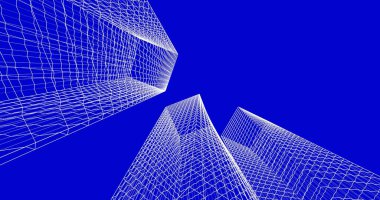 soyut mimari duvar kağıdı tasarımı, dijital konsept arkaplan