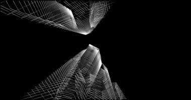 soyut mimari duvar kağıdı tasarımı, dijital konsept arkaplan