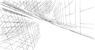 soyut mimari duvar kağıdı tasarımı, dijital konsept arkaplan