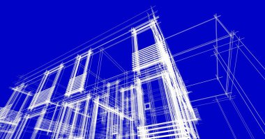 soyut mimari duvar kağıdı tasarımı, dijital konsept arkaplan