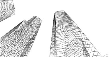 soyut mimari duvar kağıdı tasarımı, dijital konsept arkaplan