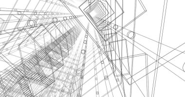 soyut mimari duvar kağıdı tasarımı, dijital konsept arkaplan