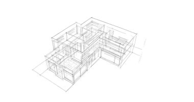 soyut mimari duvar kağıdı tasarımı, dijital konsept arkaplan