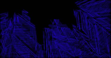 Arkaplanda mimari bina 3d illüstrasyon