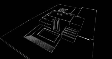 soyut mimari duvar kağıdı tasarımı, dijital konsept arkaplan