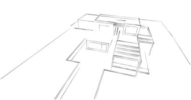 soyut mimari duvar kağıdı tasarımı, dijital konsept arkaplan