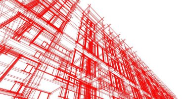 soyut mimari duvar kağıdı tasarımı, dijital konsept arkaplan