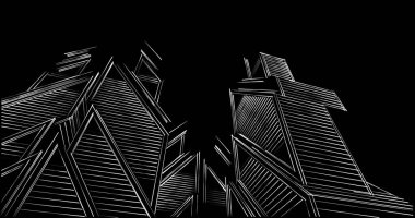 minimal geometrik şekiller, mimari çizgiler