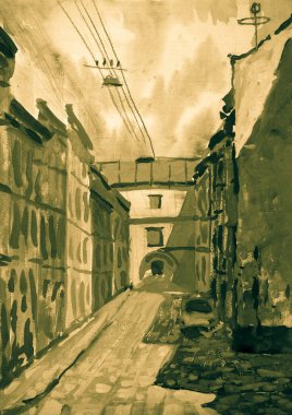 soyut mimari duvar kağıdı tasarımı, dijital konsept arkaplan