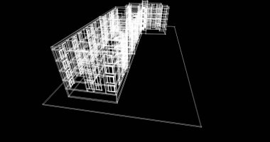soyut mimari duvar kağıdı tasarımı, dijital konsept arkaplan