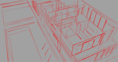 soyut mimari duvar kağıdı tasarımı, dijital konsept arkaplan