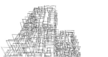 soyut mimari duvar kağıdı tasarımı, dijital konsept arkaplan