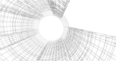 soyut mimari duvar kağıdı tasarımı, dijital konsept arkaplan