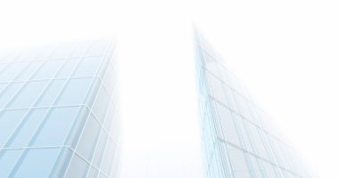 Arkaplanda mimari bina 3d illüstrasyon